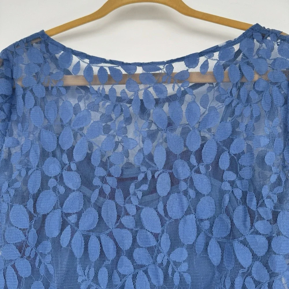 Free People Blue Asymmetrical Lace Dress - Picture 11 of 11